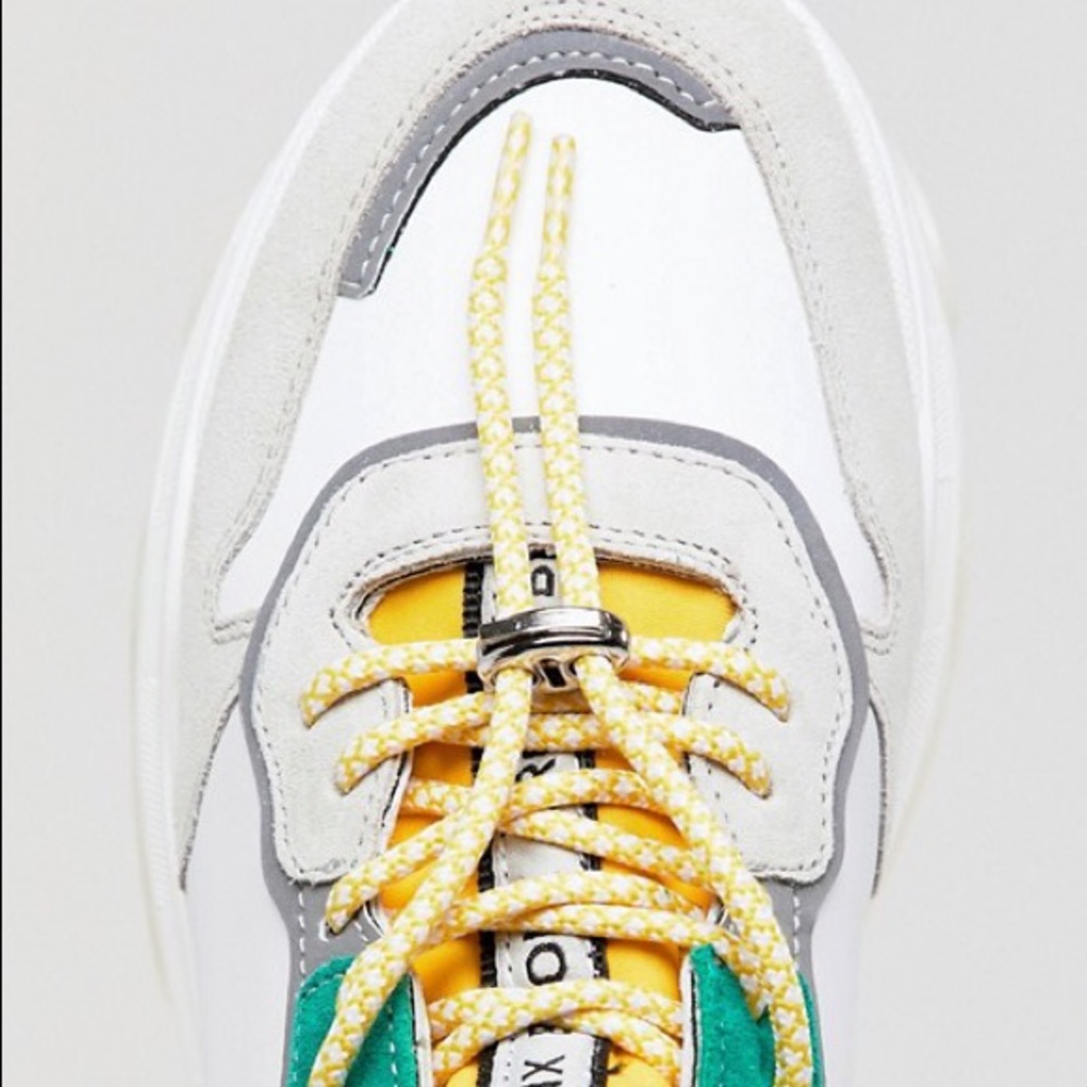Bronx Baisley Yellow/Green/Silver Chunky Sneakers - Picture 4 of 8